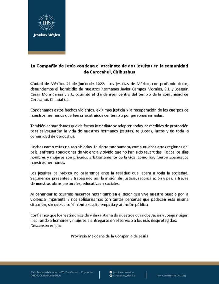 la-compania-jesus-condena-asesinato-dos-jesuitas-comunidad-cerocahui